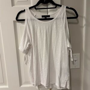 Sanctuary White Cold Shoulder Top